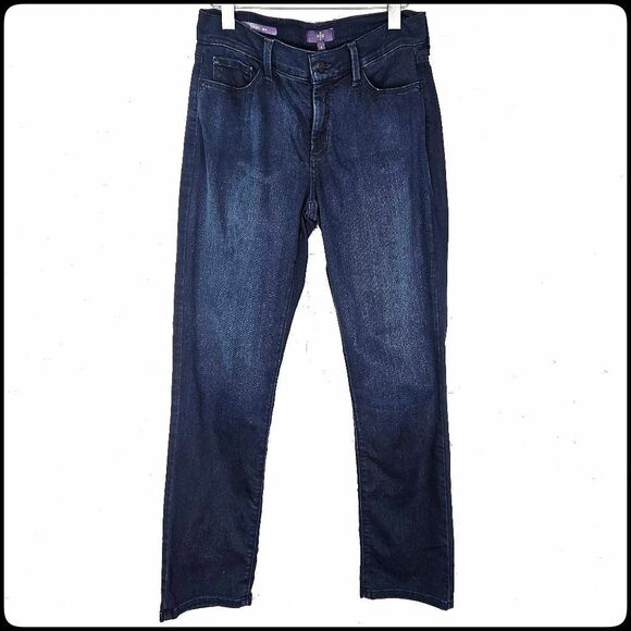 NYDJ Denim - NOT YOUR DAUGHTERS JEANS Sheri Slim Deep Wash Lift Tuck Straight Leg Jean Size 6